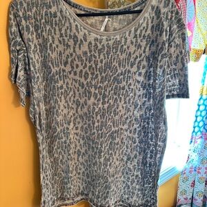 Free People Leopard Print tee